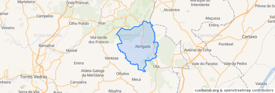 Mapa de ubicacion de Abrigada e Cabanas de Torres.