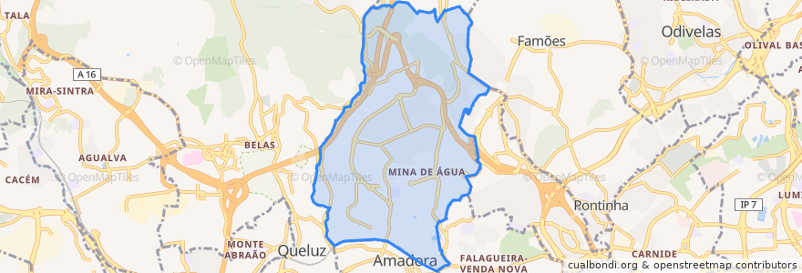 Mapa de ubicacion de Mina de Água.