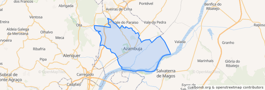 Mapa de ubicacion de Azambuja.