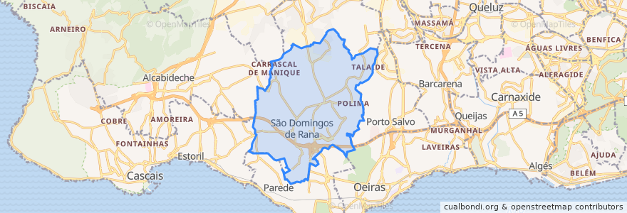 Mapa de ubicacion de São Domingos de Rana.