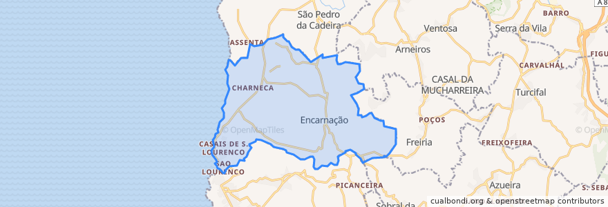 Mapa de ubicacion de Encarnação.