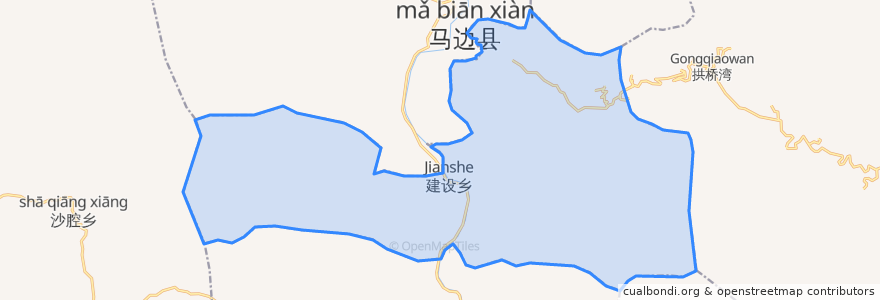 Mapa de ubicacion de 建设乡.