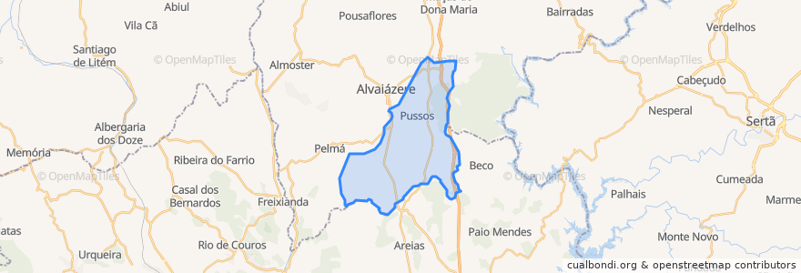 Mapa de ubicacion de Pussos São Pedro.