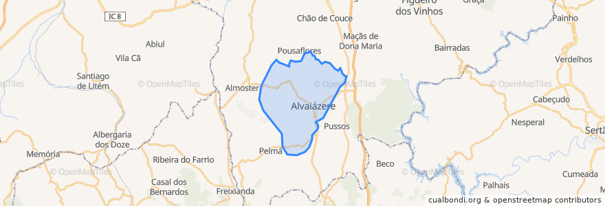 Mapa de ubicacion de Alvaiázere.