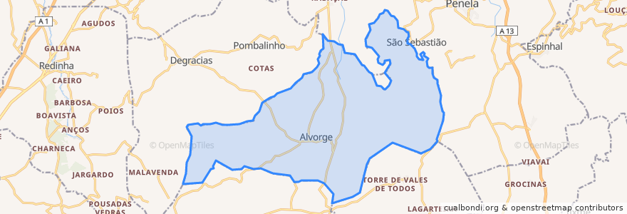 Mapa de ubicacion de Alvorge.