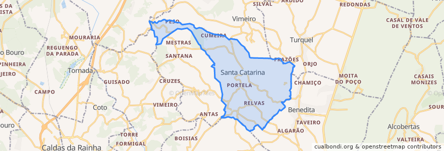 Mapa de ubicacion de Santa Catarina.