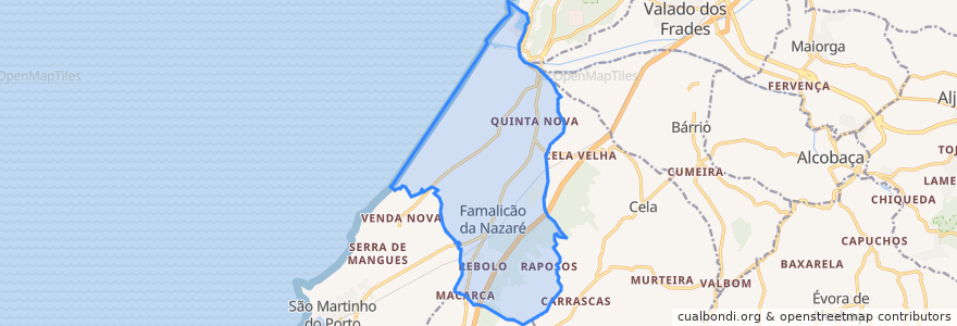 Mapa de ubicacion de Famalicão.