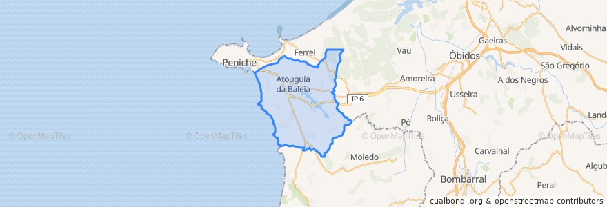 Mapa de ubicacion de Atouguia da Baleia.