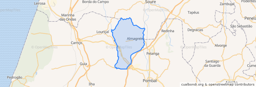 Mapa de ubicacion de Almagreira.