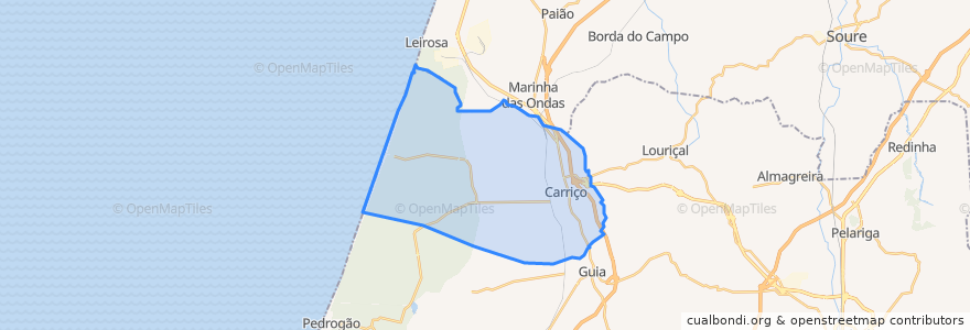 Mapa de ubicacion de Carriço.