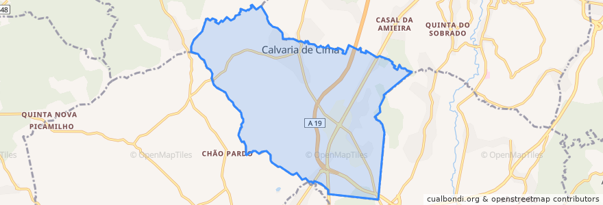 Mapa de ubicacion de Calvaria de Cima.