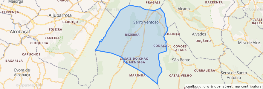 Mapa de ubicacion de Serro Ventoso.