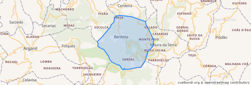 Mapa de ubicacion de Benfeita.