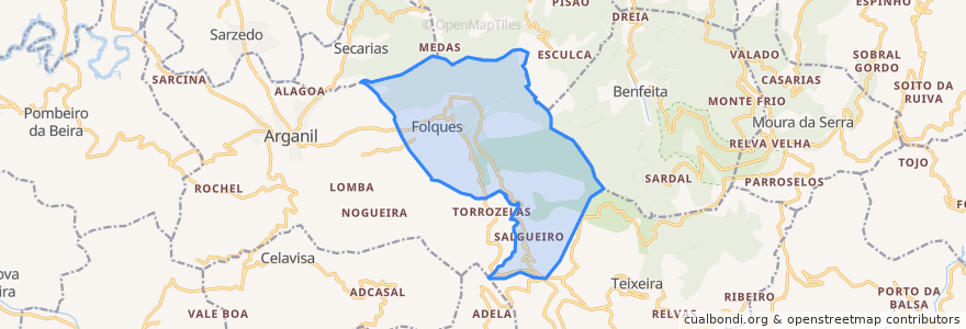 Mapa de ubicacion de Folques.