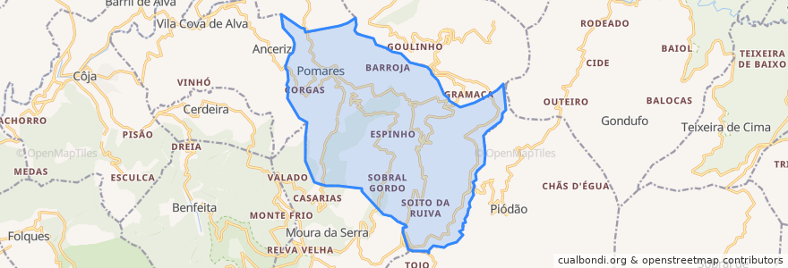 Mapa de ubicacion de Pomares.