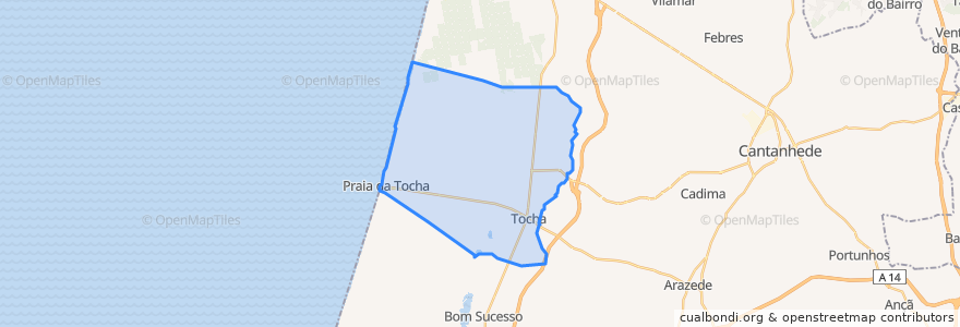 Mapa de ubicacion de Tocha.