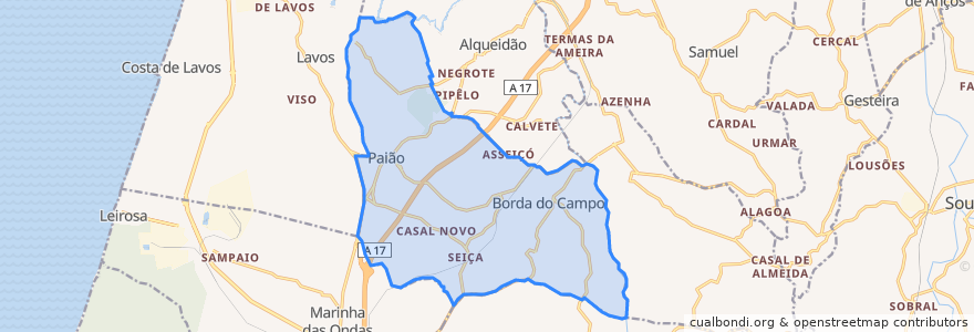 Mapa de ubicacion de Paião.