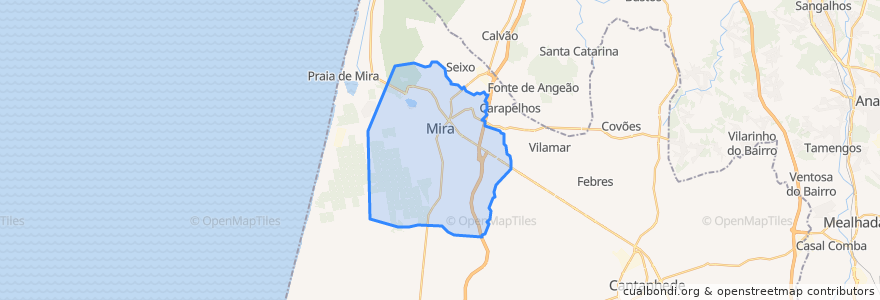 Mapa de ubicacion de Mira.