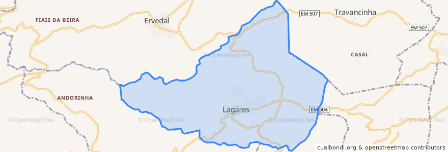 Mapa de ubicacion de Lagares.