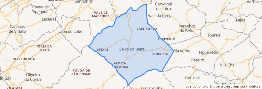 Mapa de ubicacion de Seixo da Beira.