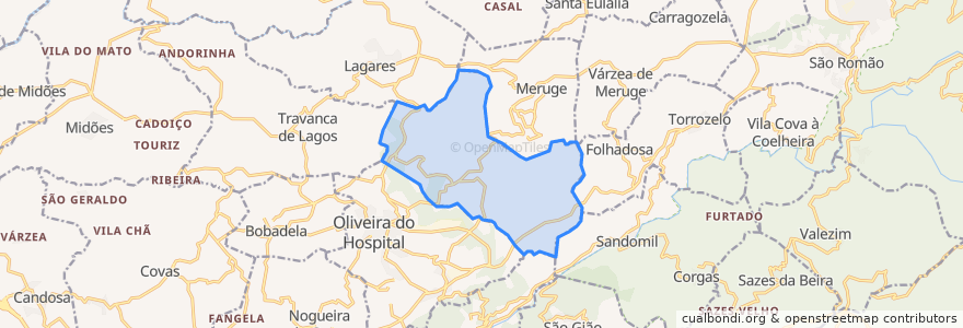 Mapa de ubicacion de Lagos da Beira e Lajeosa.