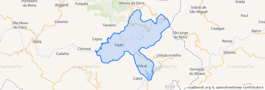 Mapa de ubicacion de Fajão-Vidual.