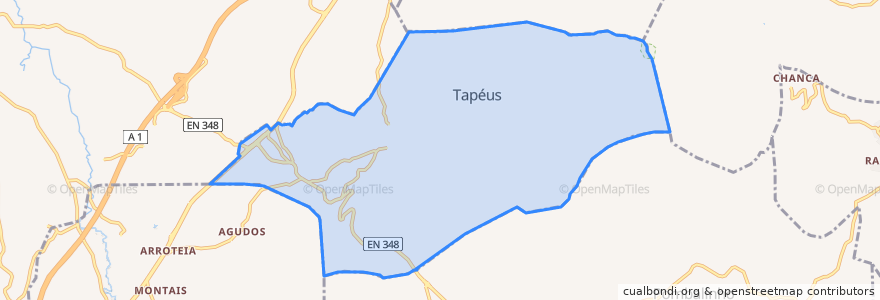 Mapa de ubicacion de Tapéus.