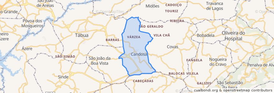 Mapa de ubicacion de Candosa.