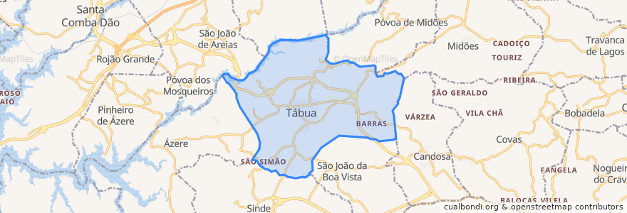 Mapa de ubicacion de Tábua.