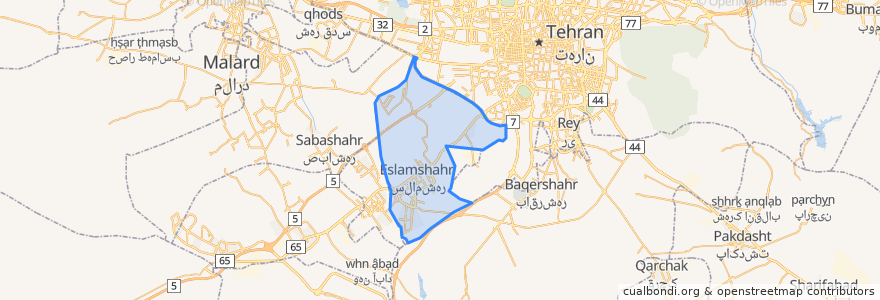 Mapa de ubicacion de مقاطعة إسلام شهر.