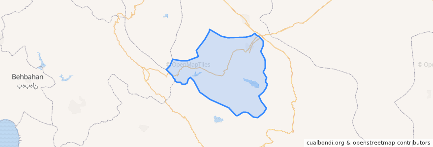 Mapa de ubicacion de شهرستان اقلید.