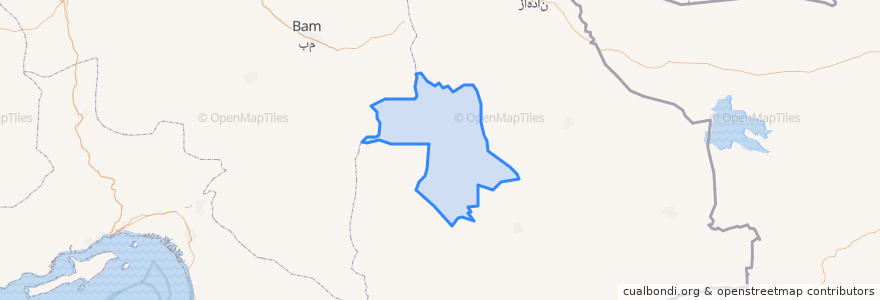 Mapa de ubicacion de شهرستان ایرانشهر.