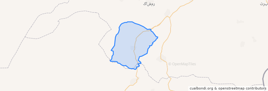 Mapa de ubicacion de شهرستان بجستان.