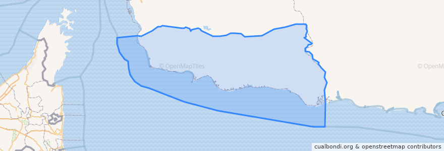 Mapa de ubicacion de شهرستان جاسک.