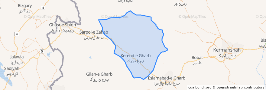 Mapa de ubicacion de شهرستان دالاهو.