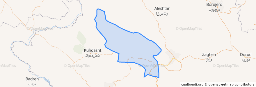 Mapa de ubicacion de شهرستان چگنی.