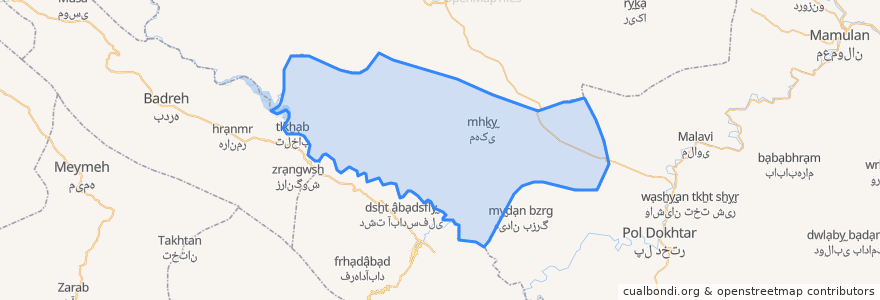 Mapa de ubicacion de شهرستان رومشکان.