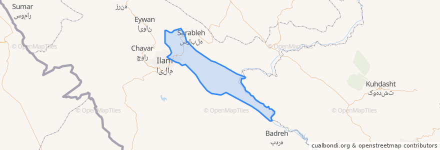 Mapa de ubicacion de شهرستان سیروان.