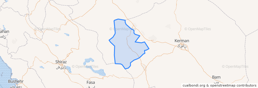 Mapa de ubicacion de شهرستان شهربابک.