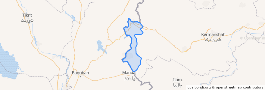 Mapa de ubicacion de شهرستان قصر شیرین.