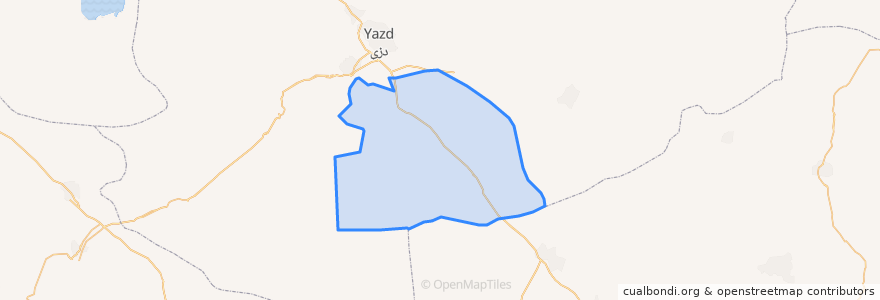 Mapa de ubicacion de شهرستان مهریز.