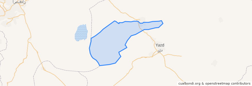 Mapa de ubicacion de شهرستان میبد.