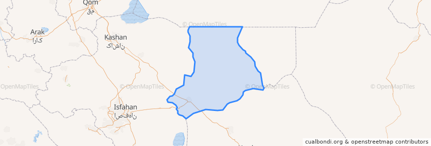 Mapa de ubicacion de شهرستان نائین.