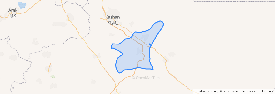 Mapa de ubicacion de شهرستان نطنز.