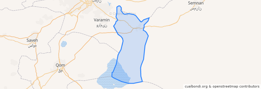 Mapa de ubicacion de شهرستان گرمسار.