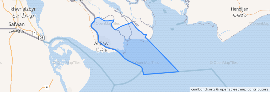 Mapa de ubicacion de بخش اروندکنار.