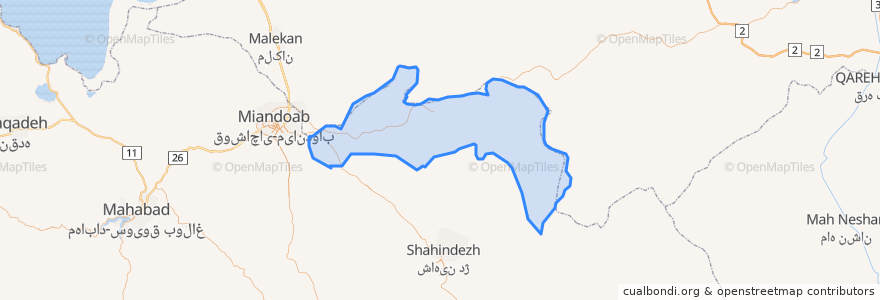 Mapa de ubicacion de بخش مرکزی باروق.