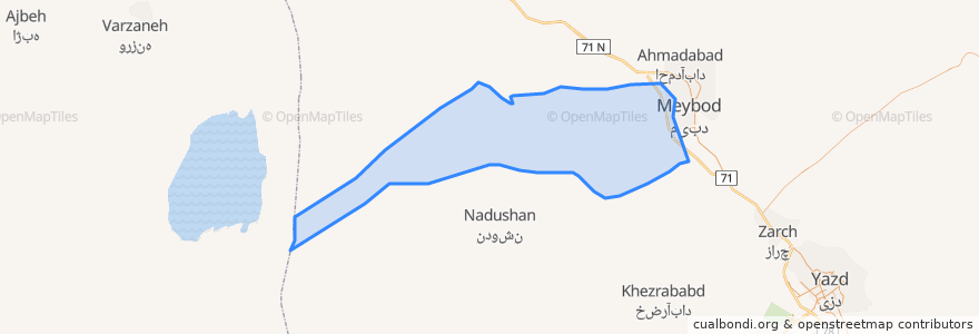 Mapa de ubicacion de بخش بفروئیه.