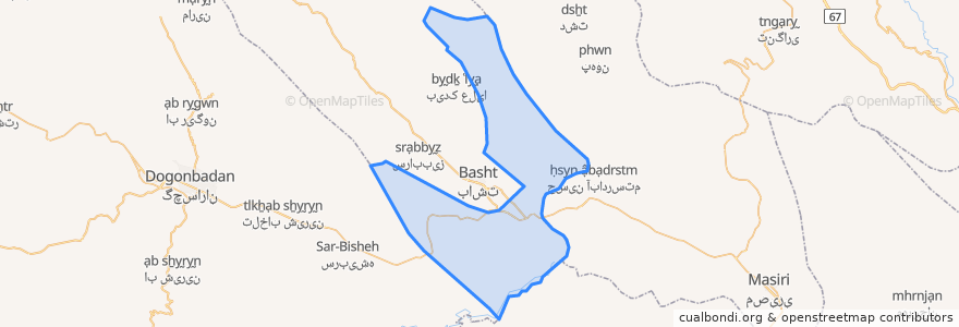 Mapa de ubicacion de بخش بوستان.