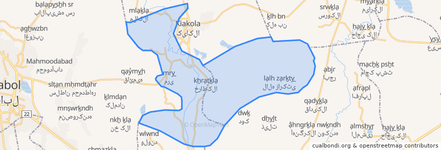 Mapa de ubicacion de بخش تالار پی.